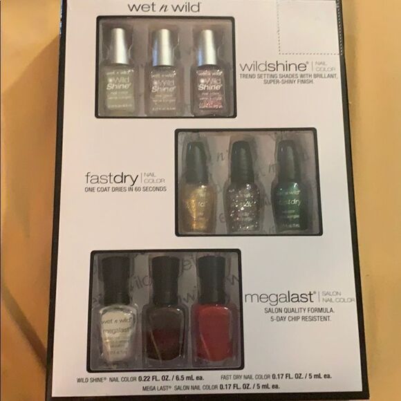 Wet n wild megalast fast dry wild shine nail set - Picture 1 of 3